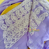 Light Purple Chikankari Suit Material Set-VS1685